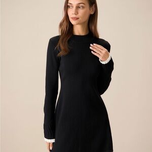 Elegant Black and White Women's Dress